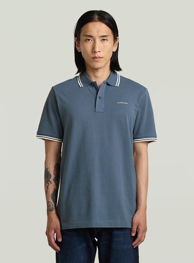 Chest Logo Striped Polo